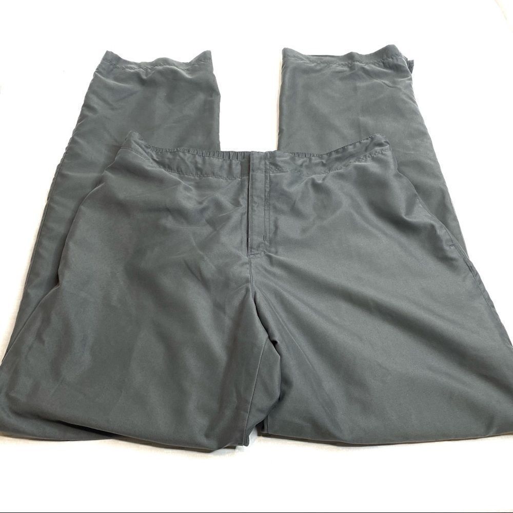 Nike gray mesh lined zipper and drawstring nylon track pants size M - Picture 11 of 16